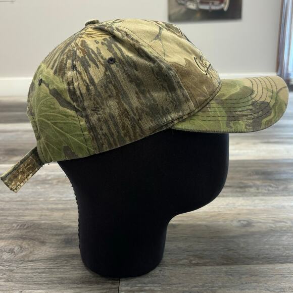 Vintage 90s Outdoor Cap Gander Mountain Realtree‎ Camo Mens OS Strapback Hat Cap - Picture 4 of 8